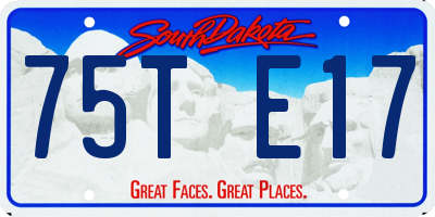 SD license plate 75TE17