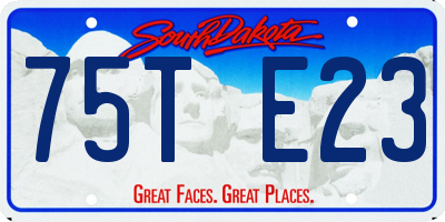 SD license plate 75TE23