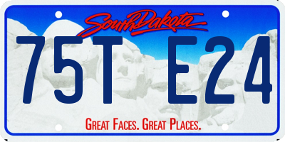 SD license plate 75TE24