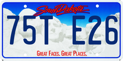 SD license plate 75TE26
