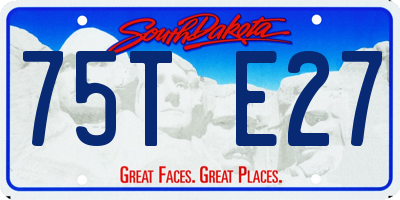 SD license plate 75TE27