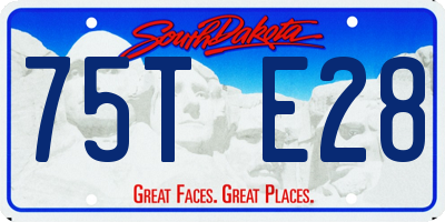 SD license plate 75TE28