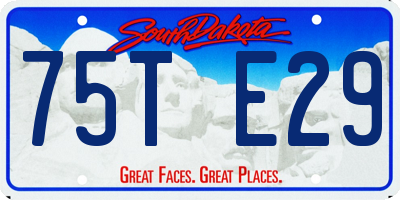 SD license plate 75TE29