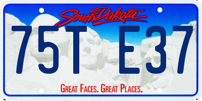 SD license plate 75TE37
