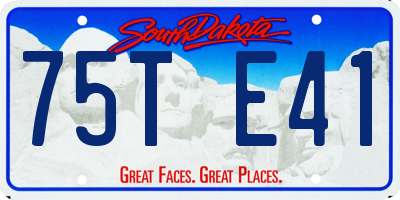 SD license plate 75TE41