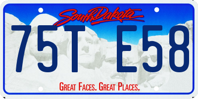 SD license plate 75TE58