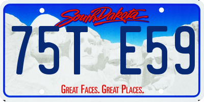 SD license plate 75TE59