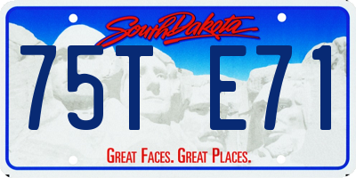 SD license plate 75TE71