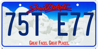 SD license plate 75TE77