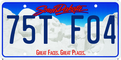 SD license plate 75TF04
