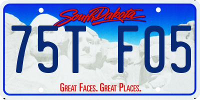 SD license plate 75TF05