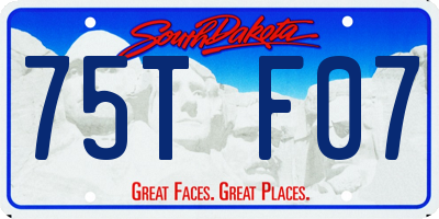 SD license plate 75TF07