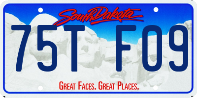 SD license plate 75TF09