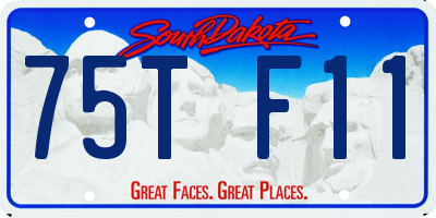 SD license plate 75TF11
