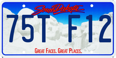 SD license plate 75TF12