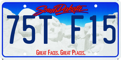 SD license plate 75TF15
