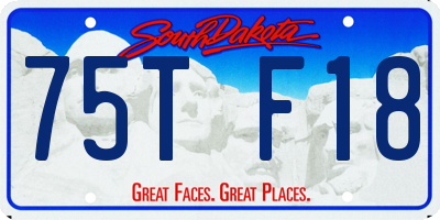 SD license plate 75TF18