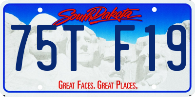 SD license plate 75TF19
