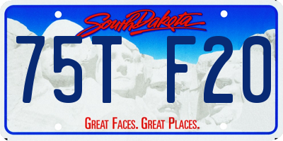 SD license plate 75TF20