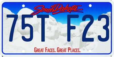 SD license plate 75TF23
