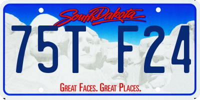 SD license plate 75TF24