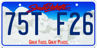 SD license plate 75TF26