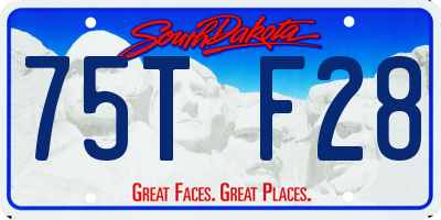 SD license plate 75TF28