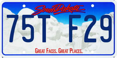 SD license plate 75TF29
