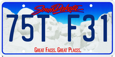 SD license plate 75TF31
