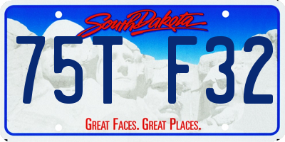 SD license plate 75TF32
