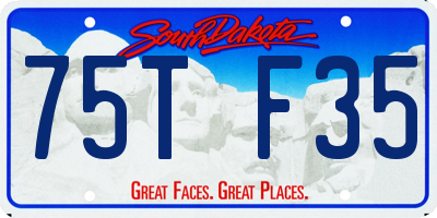 SD license plate 75TF35