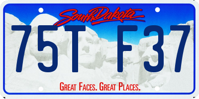 SD license plate 75TF37