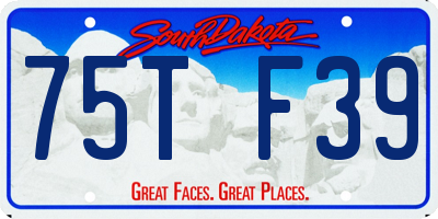 SD license plate 75TF39