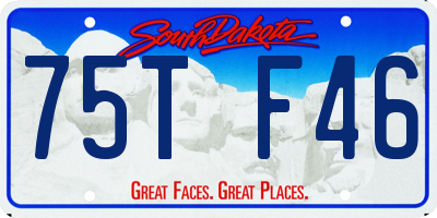 SD license plate 75TF46