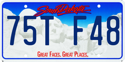 SD license plate 75TF48