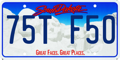 SD license plate 75TF50