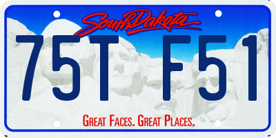SD license plate 75TF51