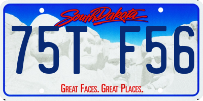 SD license plate 75TF56