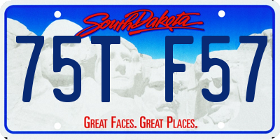SD license plate 75TF57