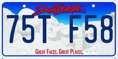 SD license plate 75TF58
