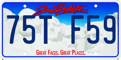 SD license plate 75TF59