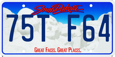 SD license plate 75TF64