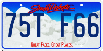 SD license plate 75TF66