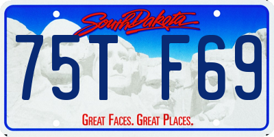 SD license plate 75TF69