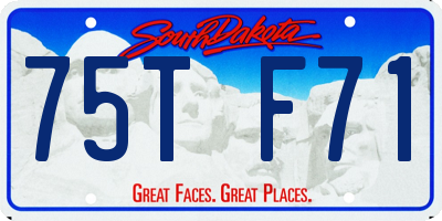 SD license plate 75TF71