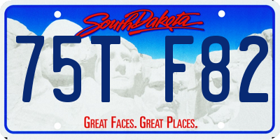 SD license plate 75TF82