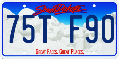 SD license plate 75TF90