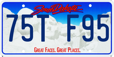 SD license plate 75TF95