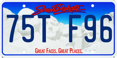 SD license plate 75TF96