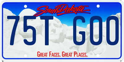 SD license plate 75TG00